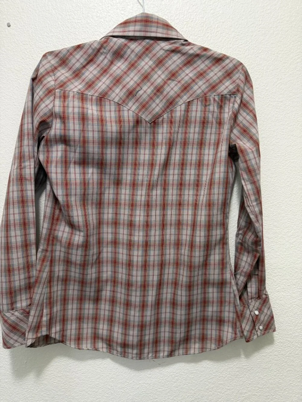 Gilley's vintage plaid western shirt, pearl snap, long sleeve, collared, small - Picture 2 of 6